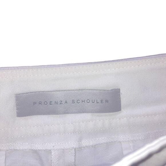 Proenza Schouler Sz 2 White Cotton Flap Front Pocket Utility Chino Dress Shorts - Picture 3 of 5